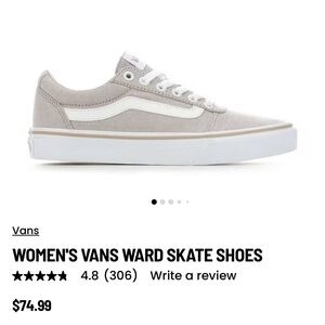 Vans Gray and White Women's Sneakers